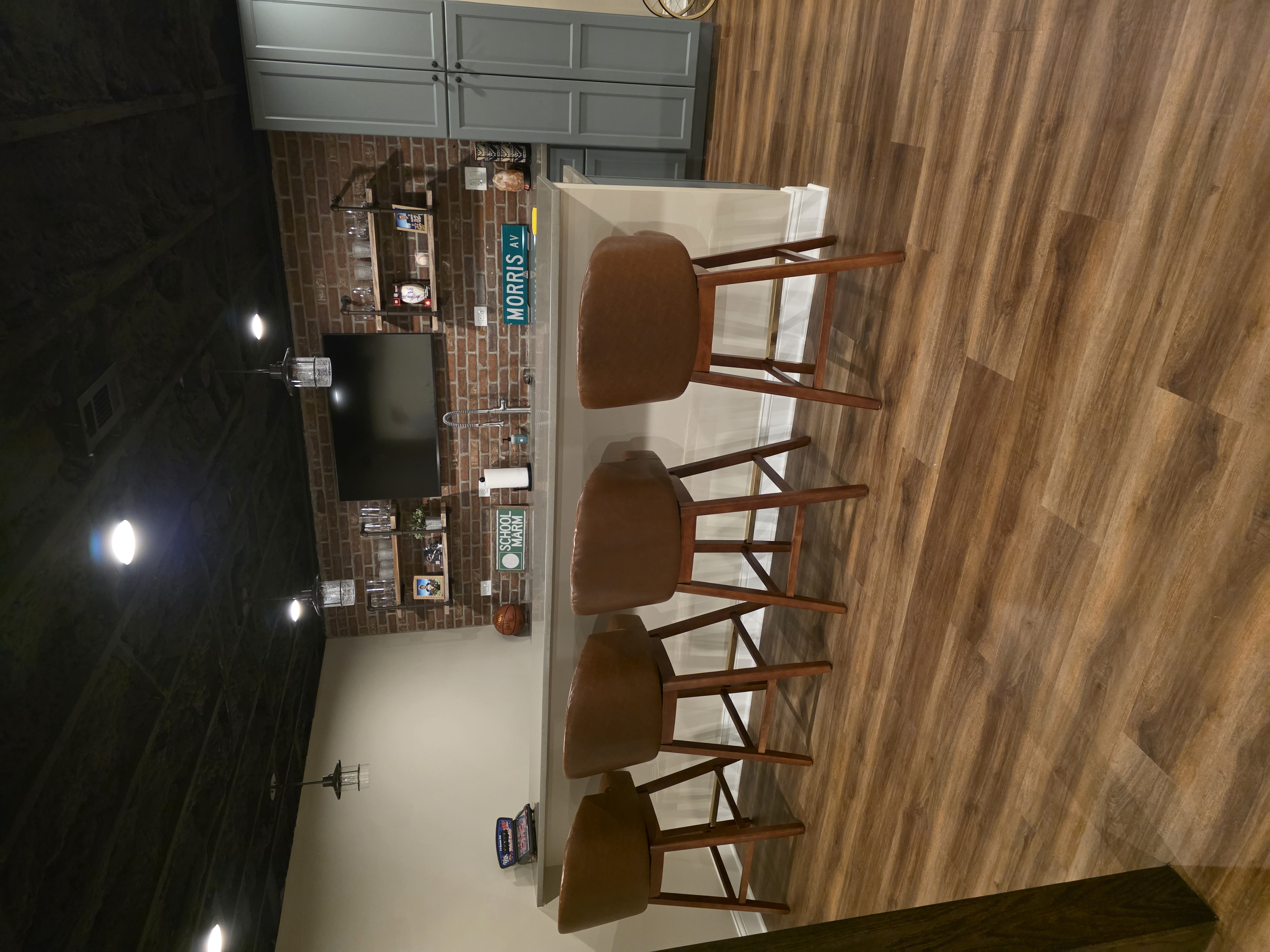 Finished basement bar by M&M Construction